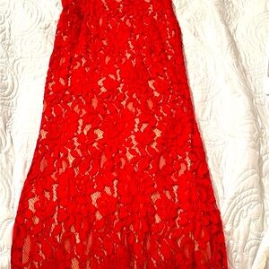 Red formal dress . Size 10